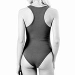 Zenana Outfitters Black Racerback Tank Bodysuit Photo 1