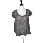 American Eagle  Crochet Sheer See Through Top Size S Gray Swing BOHO‎ Festival Photo 11