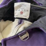 Vintage Nils Women's Black Snow Ski Bib Pants Stirrup Overalls Schoeller Size 4R Purple Photo 4