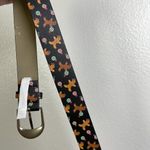 Betsey Johnson Gingerbread Cookie Candy Cane Christmas Holiday Belt Womens M Blk Photo 3