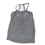 Kona Sol  Navy and Cream Geometric Halter Swim Top Photo 1