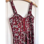 American Eagle Outfitters AE Red Floral Wide Leg Boho Jumpsuit Womens Size 2 Photo 1