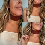 Free People NWT  Daisy Jane Choker wide brown suede Photo 3