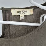 Umgee  S Boho Olive Tunic mini dress Embroidery fringe tassels coverup oversized Photo 6