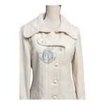 Oakley  Cream Pea Coat with Silver Detail Size S/M Photo 2