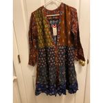Sacred Threads Brand New  Hippy Batik Boho Pocket Patch Tunic Top t L/XL Photo 1
