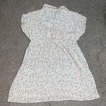 Lucky Brand Printed Short Sleeve Shirt Dress Cream Floral XL Photo 9