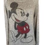 Forever 21 Gray Long Sleeve Mickey Mouse Sweater Women Sz S Photo 2