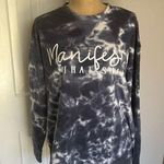 Manifest that $hit tie dye sweatshirt!!! I made this shirt.Easy fit sweatshirt! Blue Size XL Photo 0
