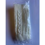 Women’s Cable Knit Fingerless Gloves White One Size Photo 4