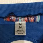 Urban Outfitters ‎ Mini Dress Uo Deja Seamed Mock Neck Cutout Back Blue Medium Photo 4