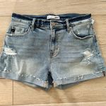 KanCan USA NWOT Kancan stretchy blue jean shorts distressed country summer size 27 Photo 0