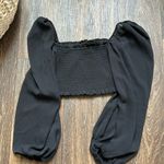 Blue Life  Black Crop Top Photo 0