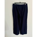 Talbots  Sailor Pants Wide Leg High Waist‎ Button Front Navy Blue Size 8 Photo 2