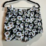 American Apparel  Black Daisy High Waisted Cuff Shorts Size 30 Photo 3