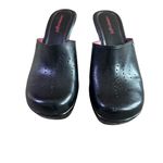 Tommy Hilfiger Tommy Girl Retro Y2K Backless Closed-Toe Wedges Slip On Leather SIze 8.5 Women's Photo 2