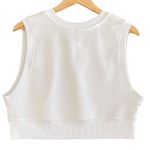 H&M NWT Divided V-Neck Cropped Sweater Vest Women's Size Small White Photo 1