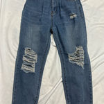 Denim Blvd  Los Angeles Vintage Stylish High Rise Distressed Jeans 3 100% Cotton Photo 0