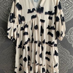 SheIn Black and white dress puff sleeves Photo 0