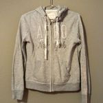 Aeropostale AERO  NY M Full  Front Zip Hoodie Sweatshirt Jacket in Gray White Photo 0