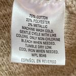 JM Collection  Tan & White 1/2-Sleeve Oversized 2-Button Sweater Cardigan, XL Photo 6