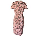 Donna Karan Women's 4 Asymmetrical Pink Floral Pencil Sheath Dress Office Formal Photo 4