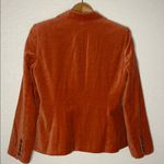 Judith Hart Burnt Orange Rust Velvet Blazer Size 10 Pockets Paisley Liner Photo 5