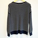 Loft NWT Navy & White Stripe V-neck Cotton Sweater - size Small Photo 3