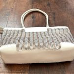 FALOR white/beige basketweave leather bag, made in Italy Photo 4