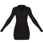 Pretty Little Thing  Ribbed Knit Longsleeve Bodycon Dress Photo 3
