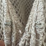 Eddie Bauer  Open Knit Cardigan Sweater Beige Women's 2XL Lightweight Duster Photo 5