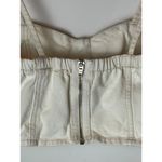 Farm Rio  Shirt Women XS Ivory Polka Dot Cotton Bustier Cropped‎ Tank Top Photo 5