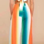 Sure To Stand Out Orange Multi Stripe 2 Piece Set Green Size M Photo 3