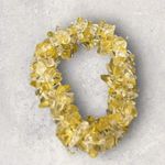 Natural Citrine Nuggets Gemstone Interwoven Double Strand Elastic Bracelet OSFM Yellow Photo 5