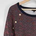 Talbots  Womens Textured Tweed Shift Dress Size XL Red Pink Hearts Old Money Photo 2