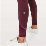 Lululemon Wunder Under 28” Flocked Velvet Tight Leggings Size 4 Maroon Burgundy Photo 1