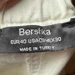 Bershka  pleated white jogger‎ stretch denim pants 8 Photo 3