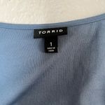 Torrid  Blue Crochet Lace-Up Fit and Flare Boho Dress 1X Photo 5