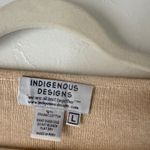 Indigenous Vintage 90s Square Neck Knit Sweater Top Beige Organic Cotton L Tan Size L Photo 5