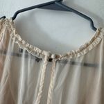 American Eagle Outfitters Cream and Pink Crochet Floral Lace Dress Photo 3