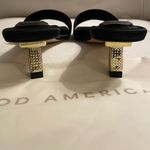 Good American New Women's Black Satin Kickstand Slide Sandal Mules Size 9.5 Photo 4