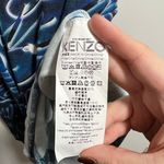 Kenzo Blue Knit Graffiti Typography A Line Dress Photo 5