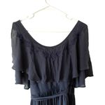 Free People  NWTs Fiona Midnight Blue Navy Wrap Maxi Dress size small Photo 5