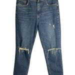 Pilcro Anthropologie  size 32 Denim ankle length jeans distressed blue Pants Photo 0