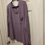 Old Navy  boyfriend linen blend maroon stripe XXL Photo 2