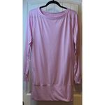 Nike  Dri-FIT Pink Long Sleeve Raglan Pullover Sweatshirt Workout Womens Medium # Photo 1