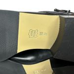 Chico's Boots Womens 10M Black Leather Quilted Mid Calf Zip Buckle Moto Photo 9