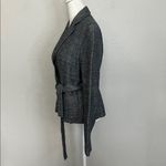 Banana Republic  Tweed Belted Blazer Blue Size Medium Photo 4