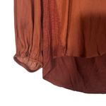 Anthropologie Dolan Anthro Rust Long Sleeve High Low Hem Button Front Blouse Women Sz L Photo 3