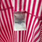 Lands' End  Vibrant Pink and White striped t-shirt Midi Dress casual vacation L Photo 11